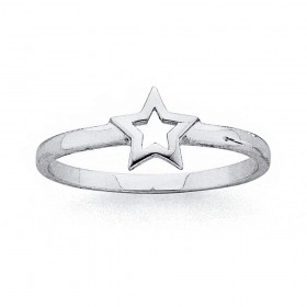 Sterling-Silver-Star-Ring on sale