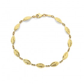 9ct-19cm-Leaf-Link-Bracelet on sale