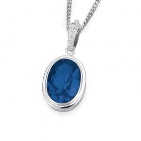 Sterling-Silver-Created-Sapphire-Enhancer-Pendant on sale