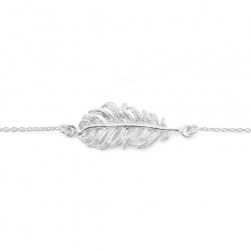 Single-Feather-Bracelet-in-Sterling-Silver on sale