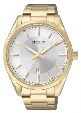 Citizen+Gents+Gold+Plated+50m+Water+Resistant+Watch