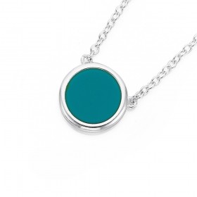 Sterling-Silver-Created-Turquoise-Pendant on sale
