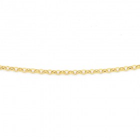 45cm+Fine+Oval+Belcher+Chain+in+9ct+Yellow+Gold