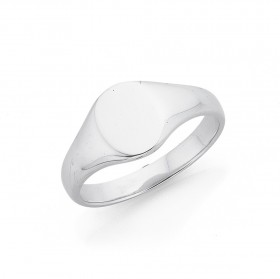 Sterling-Silver-Plain-Oval-Signet-Ring on sale