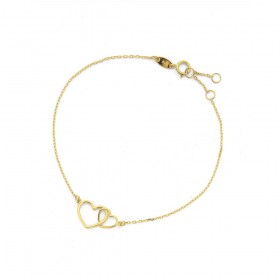 9ct-19cm-Linked-Hearts-Trace-Bracelet on sale