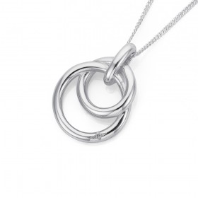 Sterling+Silver+Coupled+Circles+Pendant