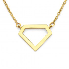 9ct-42-48cm-Diamond-Shape-Necklet on sale