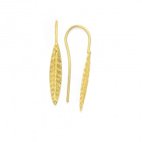 9ct-Leaf-Hook-Earrings on sale