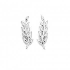 Sterling+Silver+Leaves+Studs
