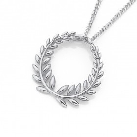 Sterling+Silver+Olive+Wreath+Pendant