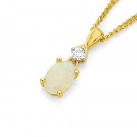 9ct-Opal-Diamond-Pendant on sale