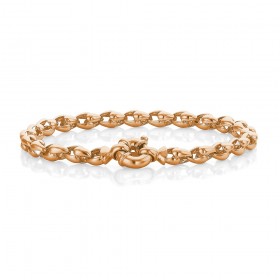 9ct+Rose+Gold+Stirrup+Link+Bracelet