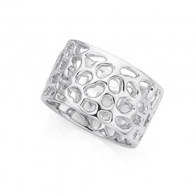 Sterling-Silver-Wide-Open-Holes-Band-Ring on sale