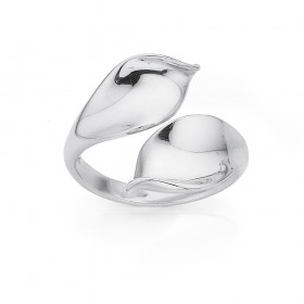 Sterling-Silver-Two-Leaves-Dress-Ring on sale