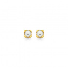 9ct+Freshwater+Pearl+Studs