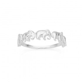 Sterling-Silver-Elephants-Ring on sale
