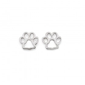 Sterling-Silver-Paw-Print-Studs on sale