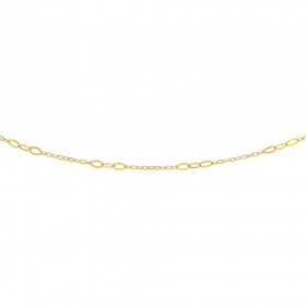 9ct+45cm+Oval+%26amp%3B+Round+Trace+Chain