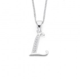 Initial-L-Pendant-in-Sterling-Silver on sale