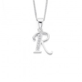 Initial-R-Pendant-in-Sterling-Silver on sale