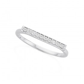 Sterling-Silver-Cubic-Zirconia-Bar-Ring on sale