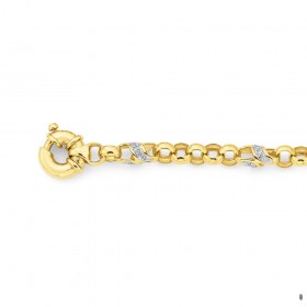 9ct-Diamond-Twist-Belcher-Bracelet-Total-Diamond-Weight25ct on sale