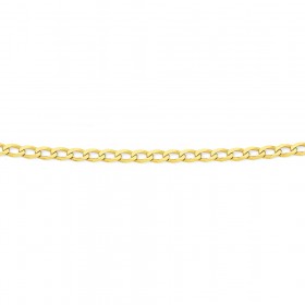 9ct+Gold+60cm+Solid+Curb+Chain