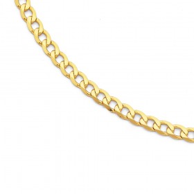 9ct+Gold+70cm+Solid+Curb+Chain