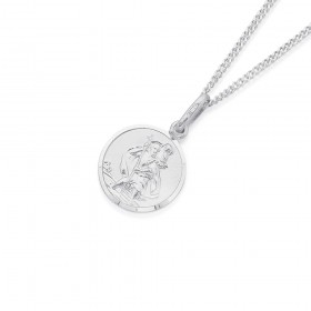 Sterling-Silver-12mm-St-Christopher-Pendant on sale