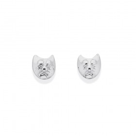 Sterling-Silver-Cat-Studs on sale