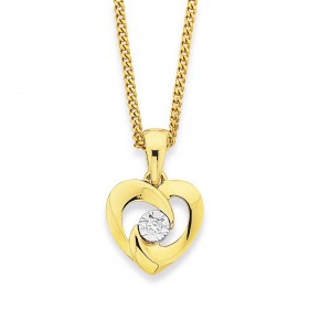 9ct-Diamond-Heart-Pendant on sale