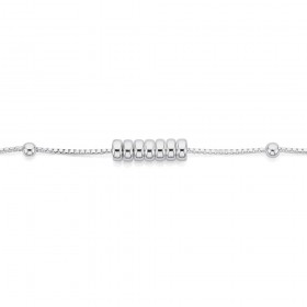 Sterling-Silver-7-Lucky-Rings-Anklet on sale