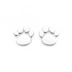 Sterling+Silver+Paw+Print+Studs