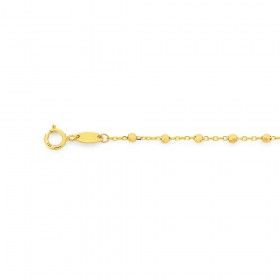 9ct-19cm-Beads-On-Chain-Bracelet on sale