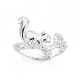 Sterling+Silver+Squirrel+%26amp%3B+Acorn+Ring
