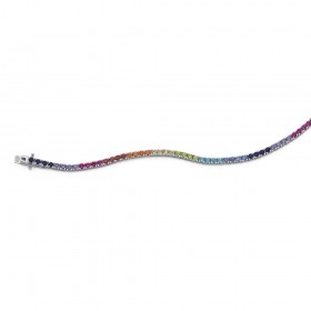 Silver-Rainbow-CZ-Tennis-Bracelet on sale