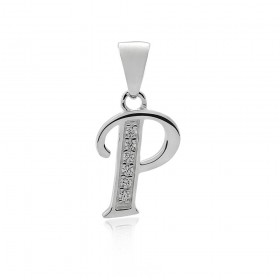 Initial+P+Pendant+in+Sterling+Silver