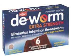 De-Worm-Extra-Strength-Chocolate-6-Chewable-Tablets on sale
