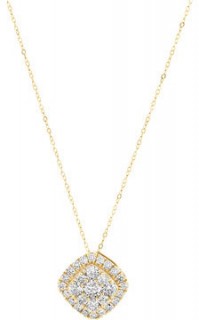 Cluster-Pendant-with-1-Carat-TW-of-Diamonds-in-10ct-Yellow-Gold on sale