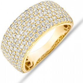 NEW-Pave-Ring-with-150-Carat-TW-Diamond-in-10ct-Yellow-Gold on sale