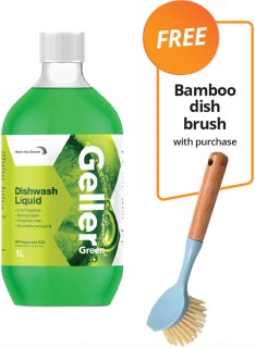 Geller-Dishwashing-Liquid-1L-FREE-BAMBOO-DISH-BRUSH-WITH-PURCHASE on sale