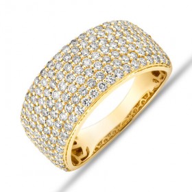 Pave-Ring-with-150-Carat-TW-Diamond-in-10ct-Yellow-Gold on sale