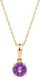 Pendant-with-Amethyst-in-10ct-Yellow-Gold on sale