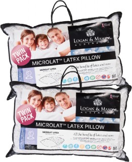 Logan-Mason-Microlat-Quilted-Latex-2-Pack-Pillow on sale
