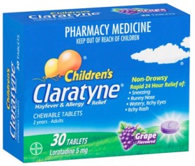 Claratyne-Childrens-Hayfever-Allergy-Relief-30-Tablets on sale