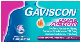 Gaviscon-Dual-Action-16-Mixed-Berry-Chewable-Tablets on sale