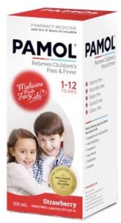 Pamol-All-Ages-Strawberry-Colour-Free-200mL on sale