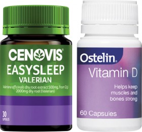 Cenovis-Easy-Sleep-30s-or-Ostelin-Vitamin-D-60s on sale