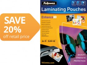Fellowes-Laminating-Pouches on sale