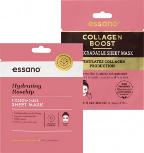 Essano-Rosehip-or-Collagen-Boost-Facial-Sheet-Mask on sale